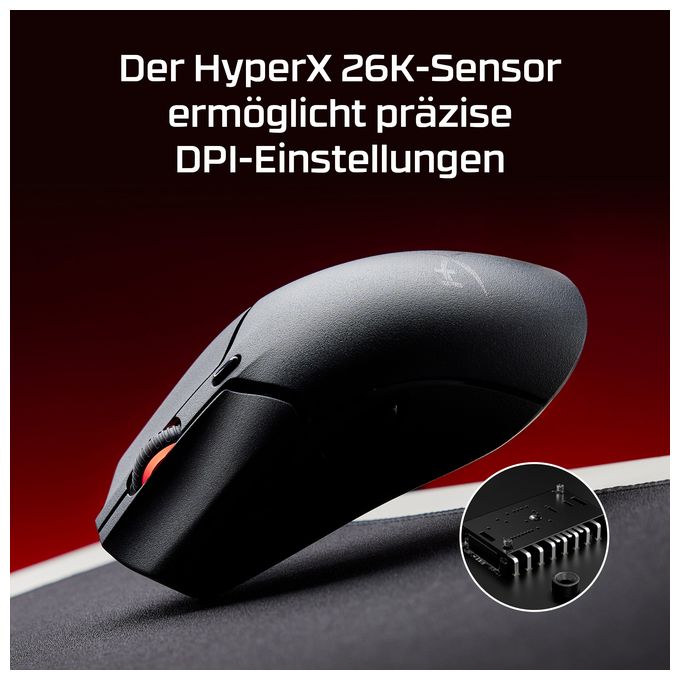 26000 DPI Gaming Maus Optisch  Pulsefire Haste 2 Mini Wireless (Schwarz) 
