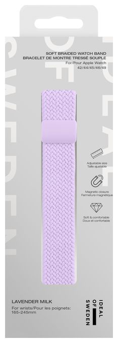 Armband 20 mm Apple Watch 42/44/45/46/49  Lavender Milk Watch Band (Violett) 