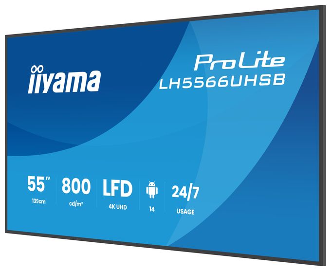 4K Ultra HD Monitor 139,7 cm (55 Zoll) 16:9 7 ms  ProLite LH5566UHSB-B1AG (Schwarz) 