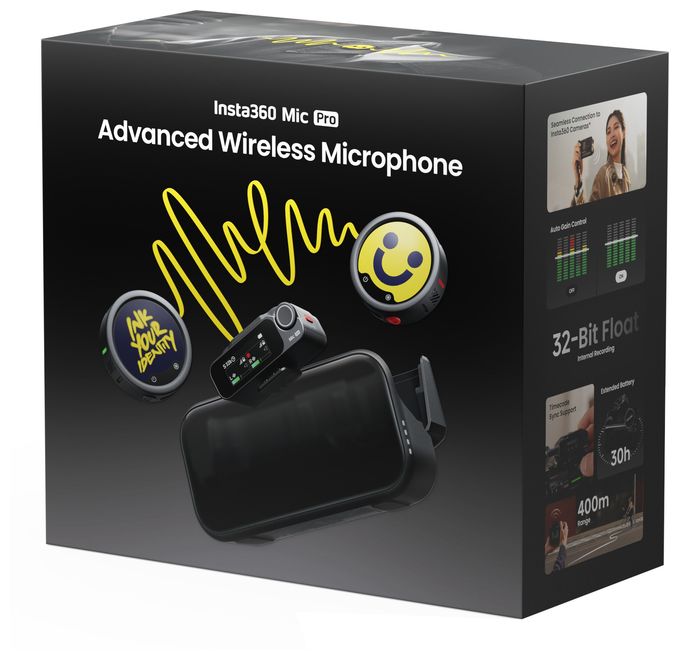  Mic Pro (2 Sender + 1 Empfänger + Ladecase) (Schwarz) 