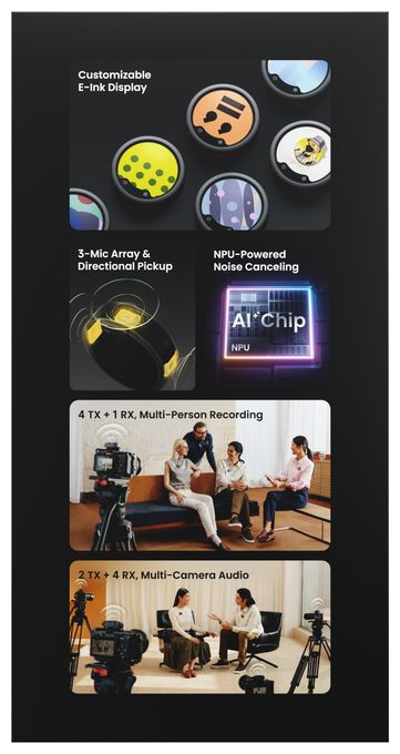  Mic Pro  (2 TX + 1 RX + Ladecase) (Schwarz) 
