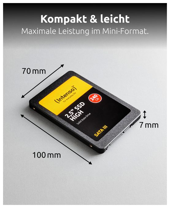 480 GB SSD Serial ATA III 2.5"  High Performance (Schwarz) 