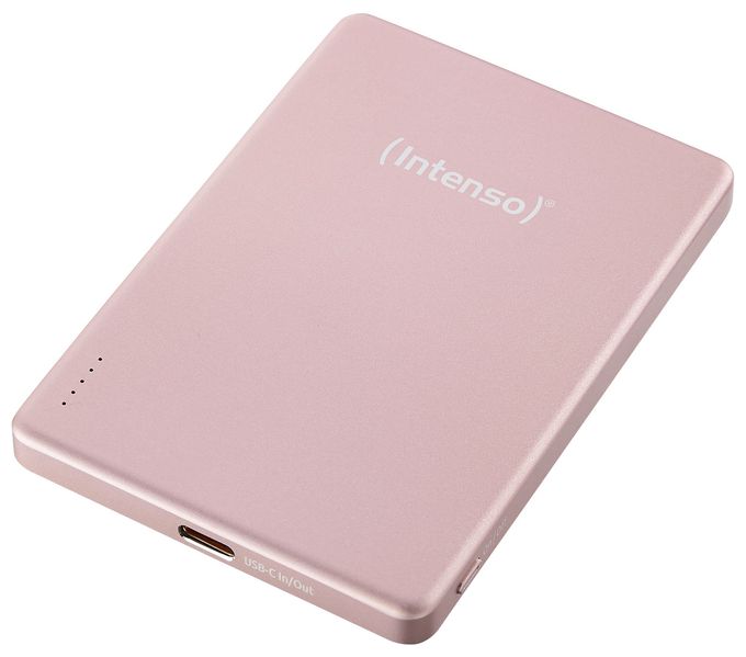 MW5000 Magnetische Powerbank 5000 mAh – MagSafe kompatibel, Wireless Charging 15W, USB-C PD 20W, Flach & Kompakt – Geprüft in Deutschland – Rosé 