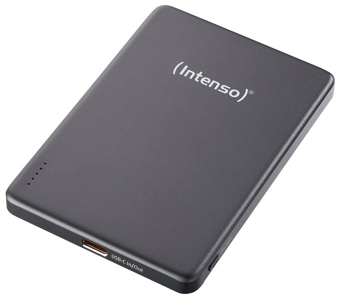 MW5000 Magnetische Powerbank 5000 mAh – MagSafe kompatibel, Wireless Charging 15W, USB-C PD 20W, Flach & Kompakt – Geprüft in Deutschland – Grau 