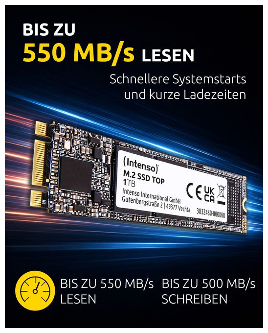 1 TB SSD Serial ATA III M.2 Top 