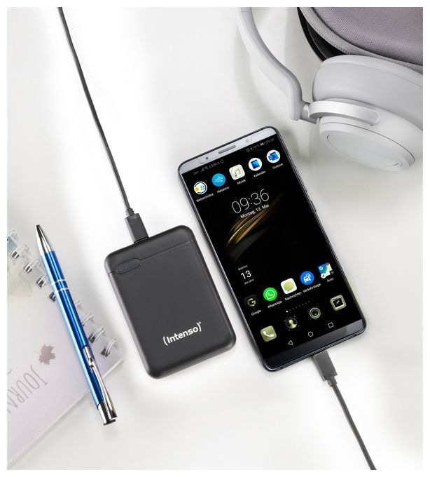 5000 mAh Powerbank Micro-USB + USB Type-C  XS (Schwarz) 