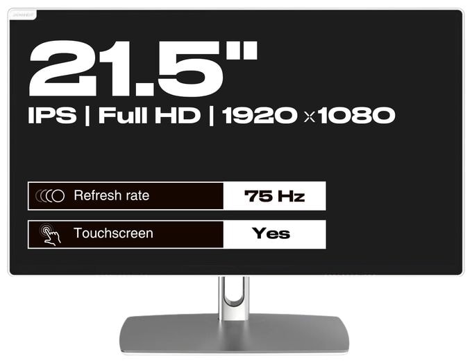 Full HD Monitor 54,6 cm (21.5 Zoll) 16:9 8 ms 250 cd/m²  JN-IPS2152FHDR-C65W-FLD-T (Grau) 
