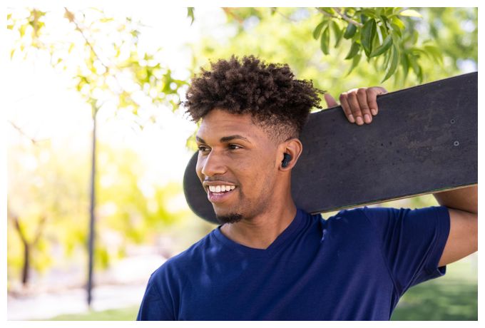 Bluetooth Kopfhörer Kabellos TWS IPX4 Mikro-USB  HA-A7T2 (Schwarz) 