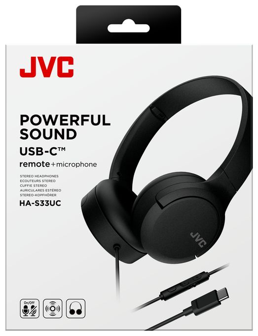 Ohraufliegender Kopfhörer Kabelgebunden USB Typ-C  HA-S33UC (Schwarz) 
