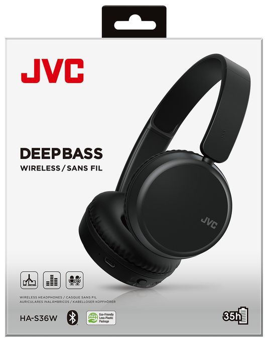 Over Ear Bluetooth Kopfhörer kabellos 35 h Laufzeit  HA-S36W (Schwarz) 