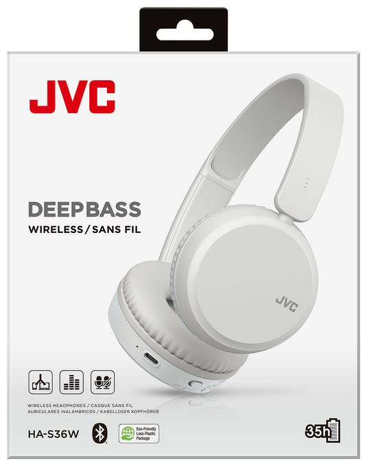 Over Ear Bluetooth Kopfhörer kabellos 35 h Laufzeit  HA-S36W (Weiß) 