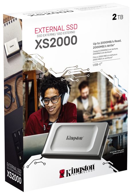 2 TB SSD  XS2000 (Schwarz, Silber) 
