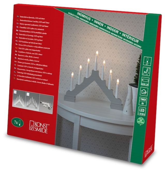 LED 280 mm Warmweiß Batterie/Akku 2322-205 Santa und Kinder mit Musik 14,5cm 