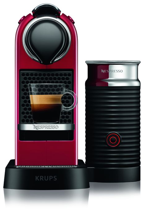 Nespresso Kapselmaschine 19 bar 1,0 l  XN7615 CitiZ&Milk (Rot) 