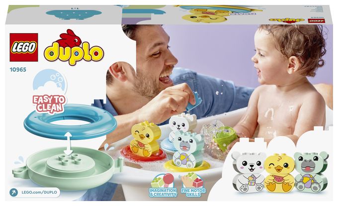 Badewannenspaß: Schwimmender Tierzug 