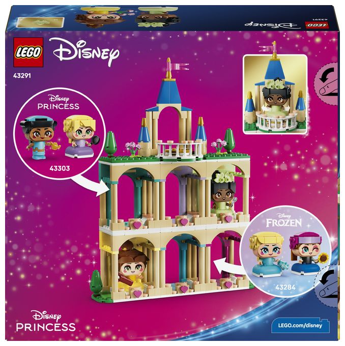Die Mini-Prinzessinnen Belle und Tiana mit ihrem Schloss 
