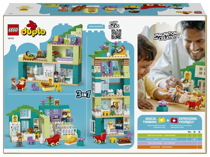 Modernes Familienhaus mit Figuren – 3-in-1-Set 