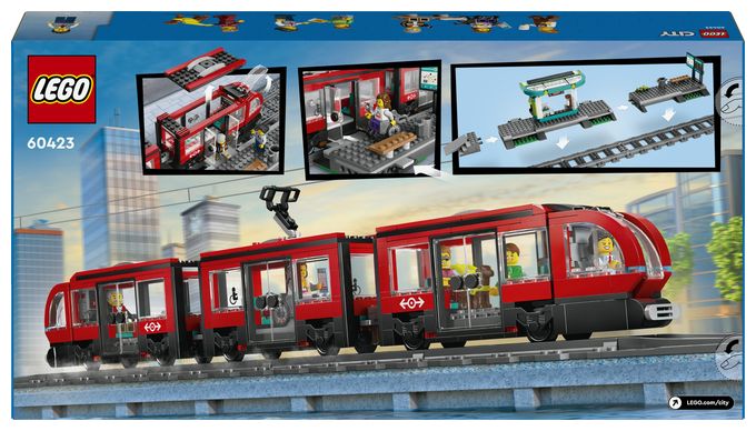 Straßenbahn mit Haltestelle 