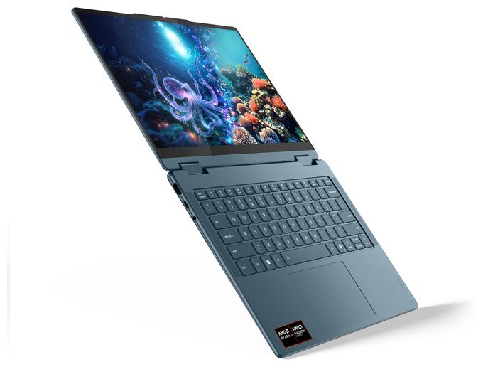 WUXGA Notebook 35,6 cm (14 Zoll) 1920 x 1200 Pixel 512 GB SSD Windows 11 Home AMD Ryzen 5 max. 4,8 GHz  Yoga 7 4AKP10 Copilot+ (Türkis) 