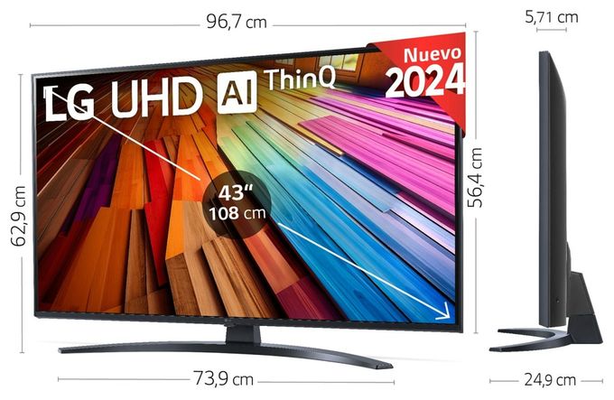 LED 165,1 cm (65 Zoll) Fernseher 4K Ultra HD VESA 300 x 300 mm 65UT81006LA 