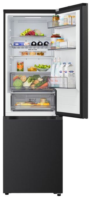 220 l / 113 l Kühl-Gefrierkombi freistehend NoFrost 135 kWh Jahr  GBBS312BEV (Schwarz) 