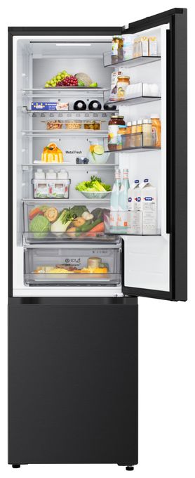 262 l / 113 l Kühl-Gefrierkombi freistehend NoFrost 112 kWh Jahr  GBBS524AEV (Schwarz) 