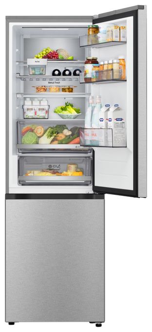 220 l / 113 l Kühl-Gefrierkombi freistehend NoFrost 108 kWh Jahr  GBBS716AMB (Metallisch) 