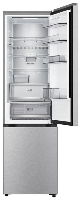 262 l / 113 l Kühl-Gefrierkombi freistehend NoFrost 112 kWh Jahr  GBBS726AMB (Silber) 