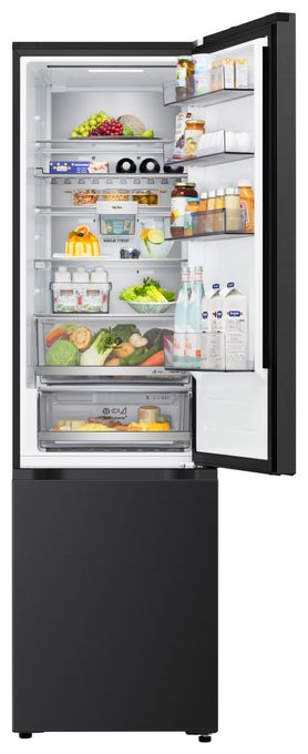 262 l / 113 l Kühl-Gefrierkombi freistehend NoFrost 112 kWh Jahr  GBBS727AEV (Schwarz) 