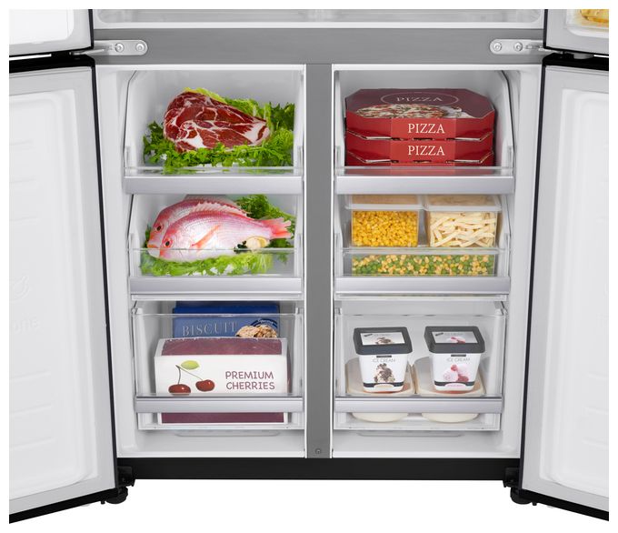 Side-by-Side Kühl-/ Gefrierkombination 286 l / 220 l 314 kWh NoFrost 1787 mm x 835 mm  GML844MCAE (Schwarz) 