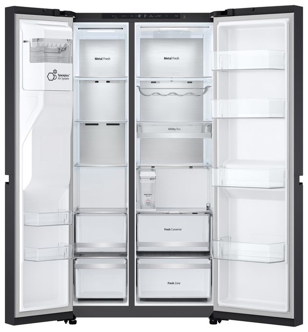 Side-by-Side Kühl-/ Gefrierkombination 404 l / 219 l 175 kWh 1790 mm x 913 mm  GSLB91EVAB (Schwarz) 