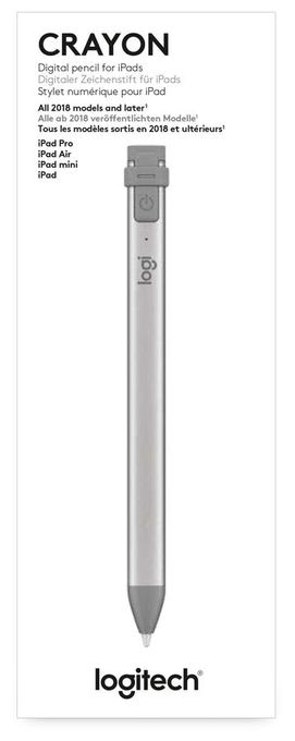 Bluetooth Eingabestift für Apple iPad Pro 12.9" (3rd gen), iPad Pro 11", iPad (7th, 6th gen), iPad Air (3rd gen), iPad mini (5th gen) Grau Crayon 
