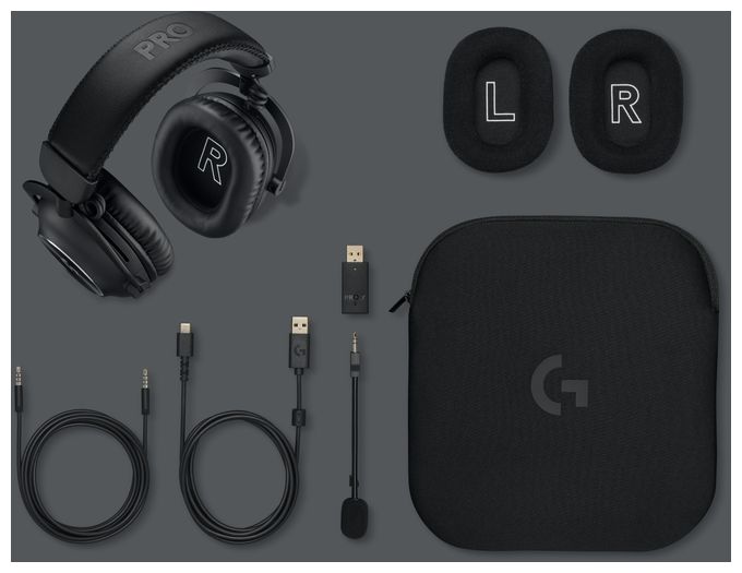 Over Ear Bluetooth Kopfhörer kabelgebunden&kabellos 50 h Laufzeit  Pro X Wireless 2 Headset + Stand (Schwarz) 