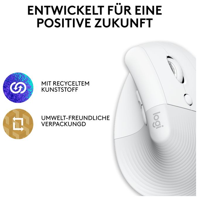 4000 DPI Büro Maus Optisch  Lift for Mac (Weiß) 
