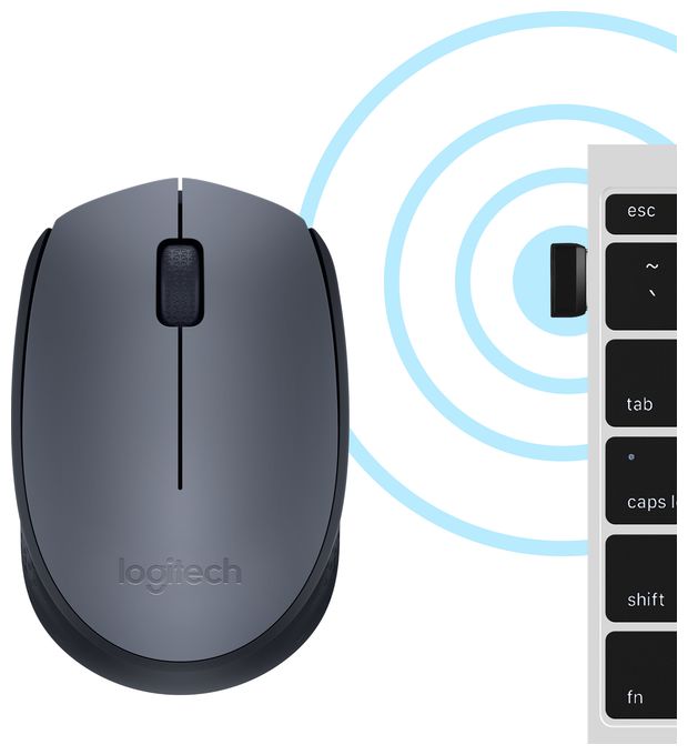 1000 DPI Büro Maus Optisch  M170 (Grau) 