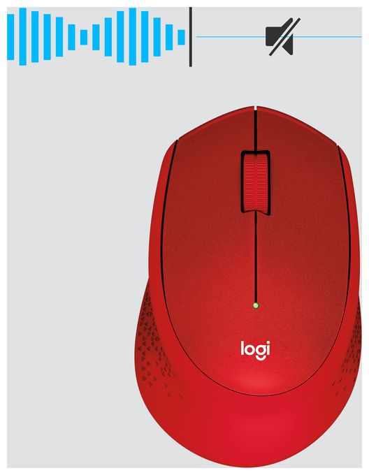 1000 DPI Büro Maus Mechanisch  M330 Silent Plus (Rot) 