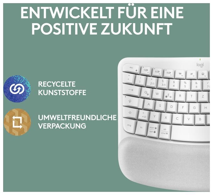 Heimbüro Tastatur Bluetooth  Wave Keys for Mac (Weiß) 