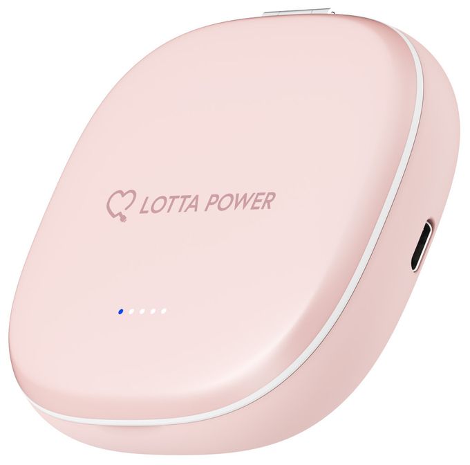 4000 mAh Powerbank USB Typ-C Kabelloses Laden  Schminkspiegel mit (Rose) 