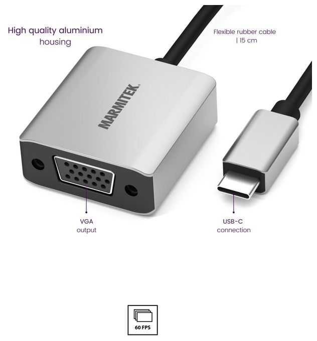 Connect USB C auf VGA - USB-C auf VGA Adapter 