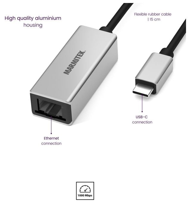 Connect USB C auf Ethernet - USB-C auf Ethernet Adapter 
