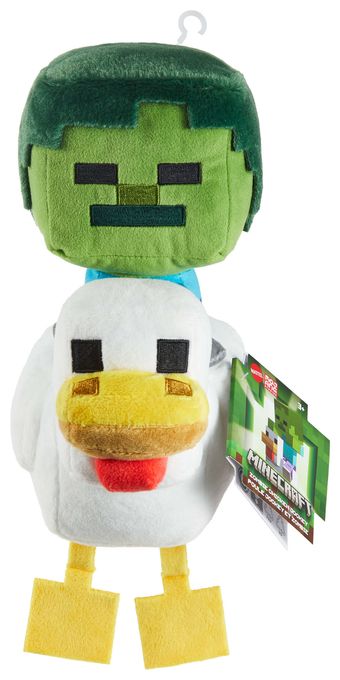 Minecraft Hühnerjockey-Zombie Spielzeug, ca. 20 cm große weiche Figur, vom Videospiel inspirierter Charakter 