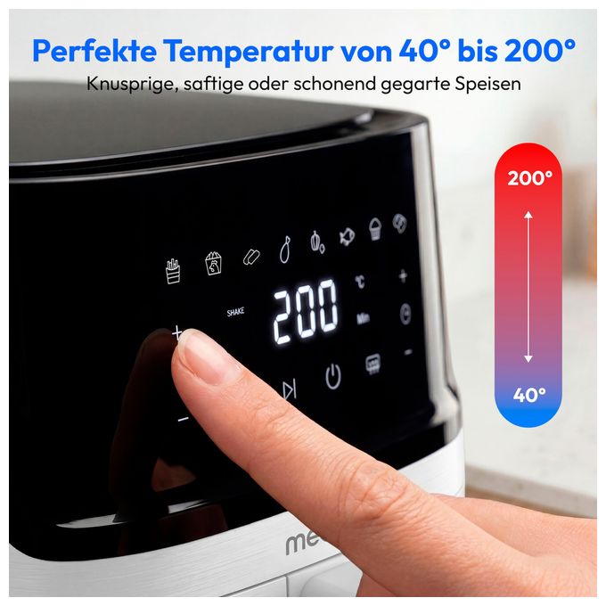 Heißluftfritteuse 7,2 l 1650 W  Life P15 XL (Weiß, Schwarz) 