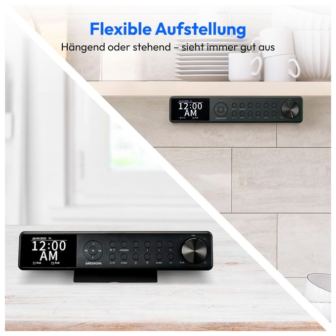 Bluetooth DAB+, PLL, UKW Radio Uhr  Life P66750 (Schwarz) 