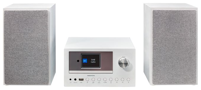 Heim-Audio-Mikrosystem AM, DAB+, FM 30 W Bluetooth  Life P85003 (Weiß) 