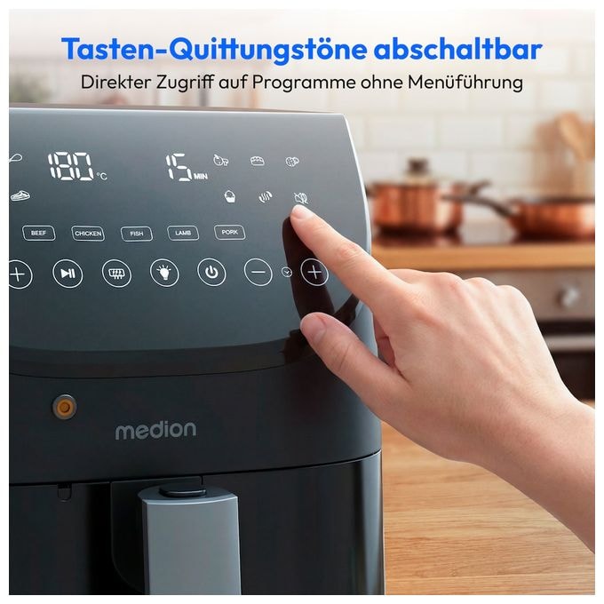 Heißluftfritteuse 6,6 l  Life X20 XL MD13060 (Schwarz) 