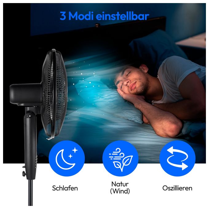 Ventilator Stand neigbar 56 dB  MD 12069 (Schwarz) 