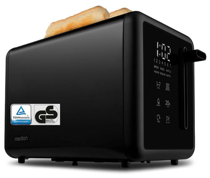 Toaster 850 W 2 Scheibe(n) 7 Stufen  MD12102 (Schwarz) 