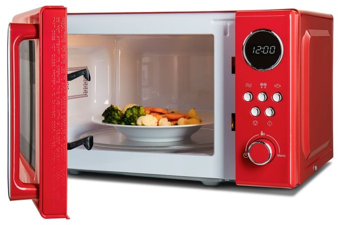 Freistehende Mikrowelle 800 W Größe: klein 5 Stufen  MD15000 (Rot) 