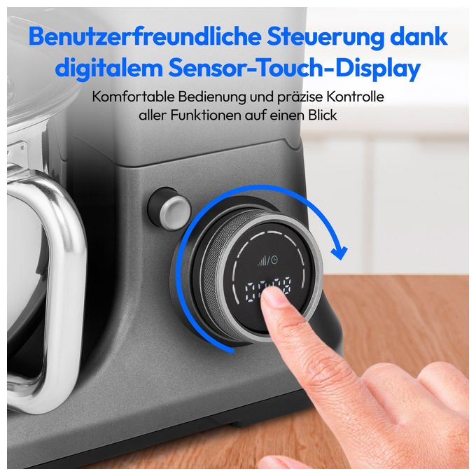 1200 W Küchenmaschine 5 l  MD18420 (Anthrazit/Edelstahl) 