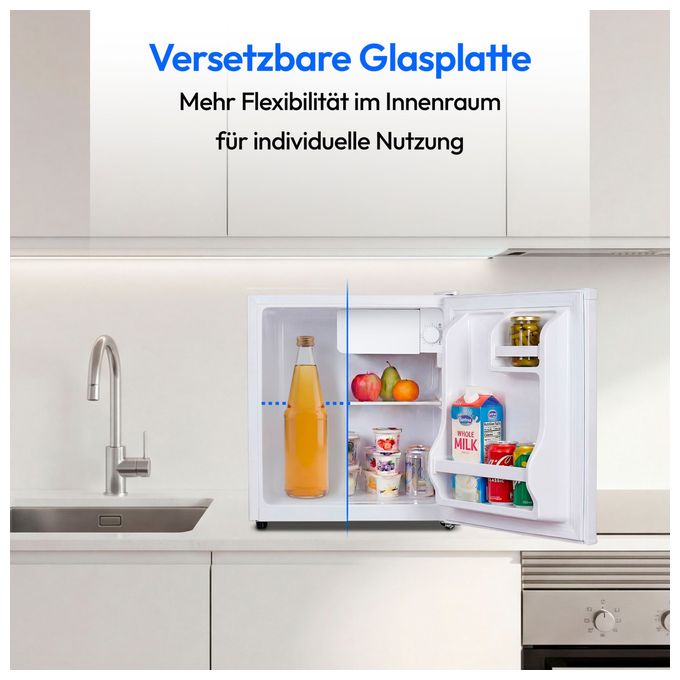 42 l / 37 l Tischkühlschrank EEK: E 80 kWh Jahr  MD370001 (Weiß) 